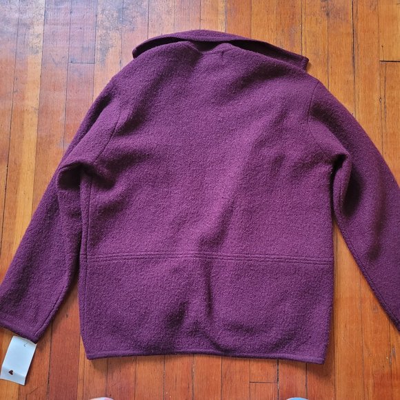 Vintage Pure Wool Plum Tabi Zip Jacket/Coat, sz Small/Medium - Picture 5 of 14